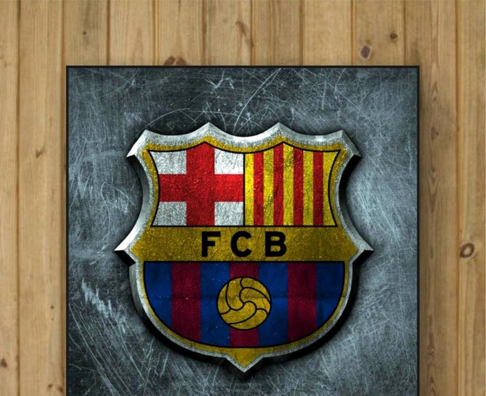Hiasan Dinding Logo Sepak Bola Barcelona